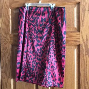Red Cheetah Print Skirt
